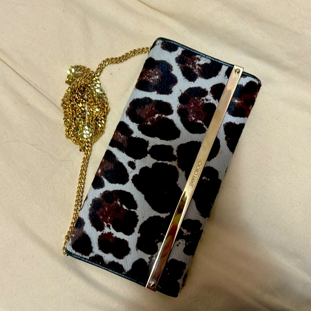 Jimmy Choo hand bag leopard
